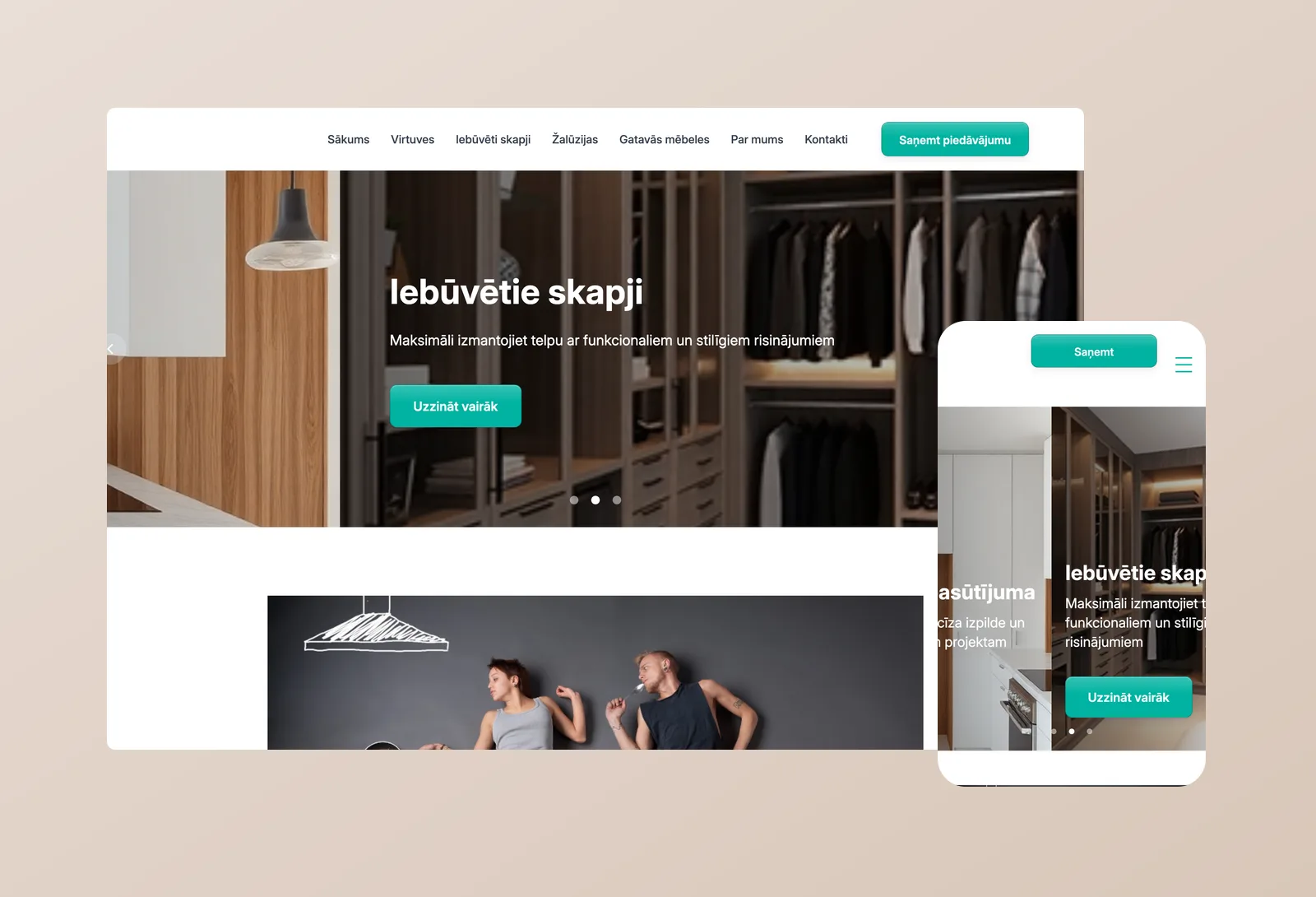 A redesign for a custom kitchen and furniture maker