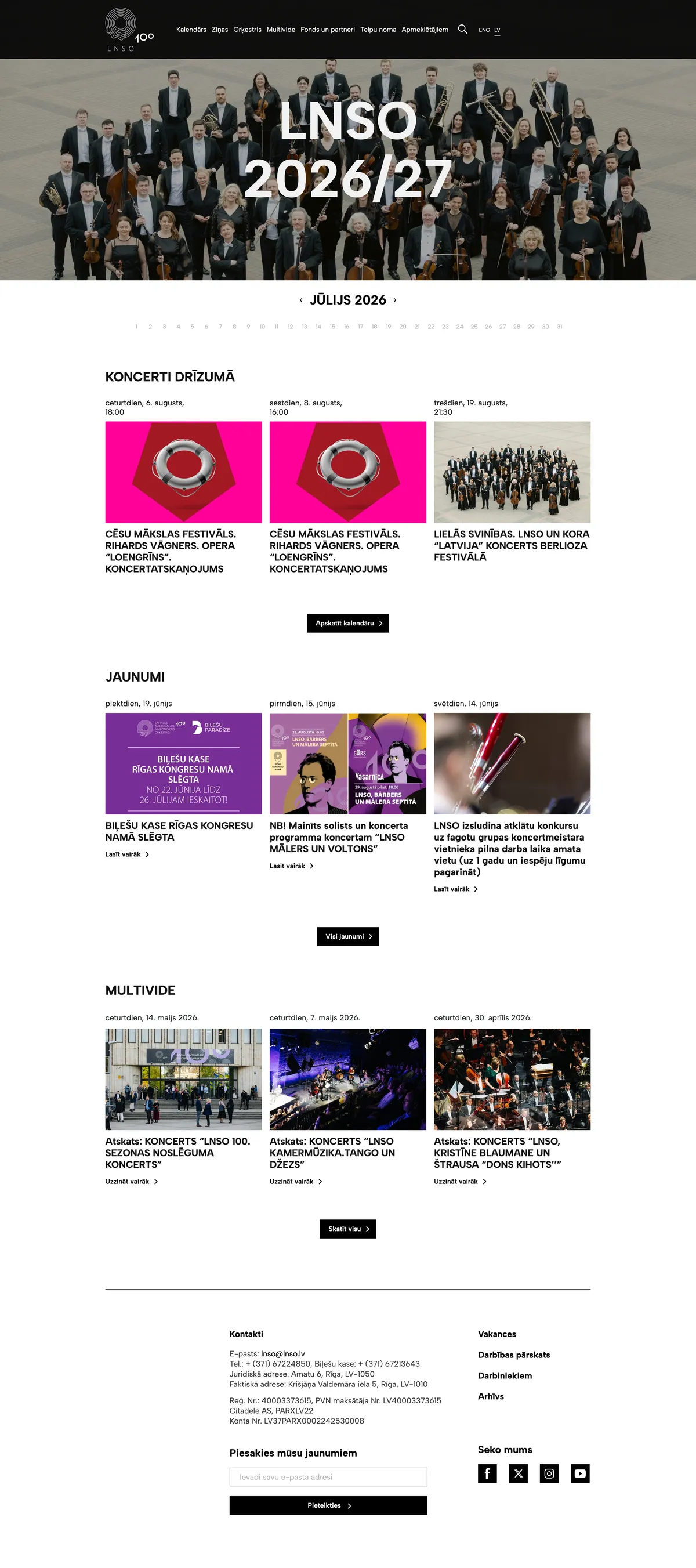 Latvian National Symphony Orchestra full page