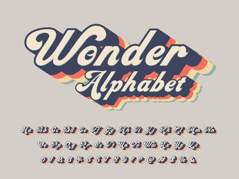 retro fonts